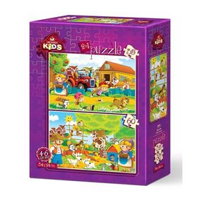 Art Puzzle Çiftlik Hayatı 2'li 35+60 Parça Puzzle