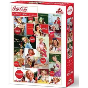 Art Puzzle Coca-Cola Vintage Kızları Kolaj 1500 Parça Puzzle