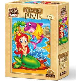Art Puzzle Denizkızı ve Arkadaşları 16 Parça Ahşap Puzzle