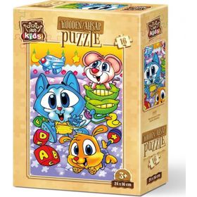 Art Puzzle Haylaz Minikler 16 Parça Ahşap Puzzle