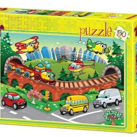Art Puzzle Kids 50 Parça Taşıtlar ve Trafik Çocuk Puzzle