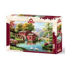 Art Puzzle Kırmızı Eski Değirmen 1000 Parça Puzzle