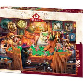 Art Puzzle Kumarbaz Köpekler 500 Parça Puzzle