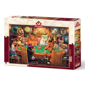 Art Puzzle Kumarbaz Köpekler 500 Parça Puzzle