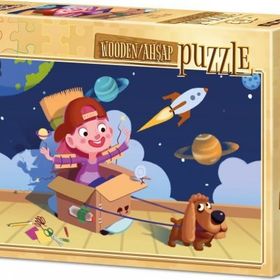 Art Puzzle Minik Astronot 50 Parça Ahşap Puzzle