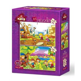 Art Puzzle Minik Botanikçiler 2'li 35+60 Parça Puzzle