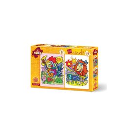 Art Puzzle Müzisyen Hayvanlar 2'li 12+24 Parça Yapboz