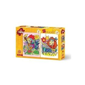Art Puzzle Müzisyen Hayvanlar 2'li 12+24 Parça Yapboz