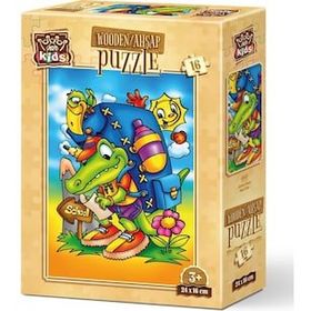 Art Puzzle Okul Yolu 16 Parça Ahşap Puzzle