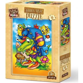 Art Puzzle Okul Yolu 16 Parça Ahşap Puzzle