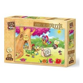 Art Puzzle Ressam Tırtıl 25 Parça Ahşap Puzzle