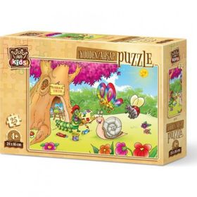 Art Puzzle Ressam Tırtıl 25 Parça Ahşap Puzzle