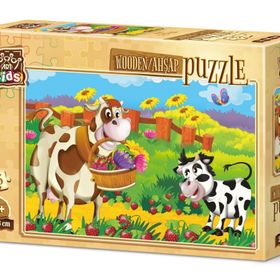Art Puzzle Romantik İnek 25 Parça Ahşap Puzzle