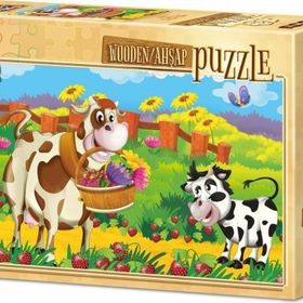 Art Puzzle Romantik İnek 25 Parça Ahşap Puzzle