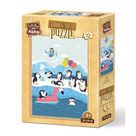 Art Puzzle Sevimli Penguenler 25 Parça Ahşap Puzzle