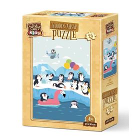 Art Puzzle Sevimli Penguenler 25 Parça Ahşap Puzzle