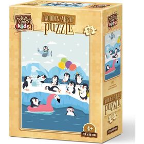 Art Puzzle Sevimli Penguenler 25 Parça Ahşap Puzzle