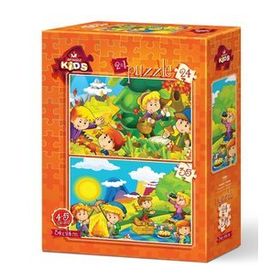 Art Puzzle Sonbahar-İlkbahar 2'li 24+35 Parça Puzzle