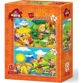Art Puzzle Sonbahar-İlkbahar 2'li 24+35 Parça Puzzle