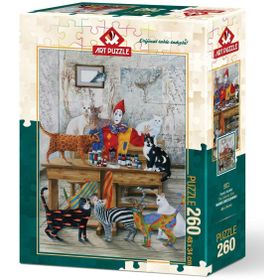 Art Renkli Kediler 260 Parça Puzzle
