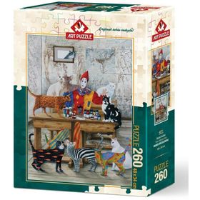 Art Renkli Kediler 260 Parça Puzzle