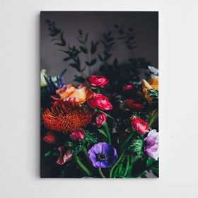 Art Vazodaki Çiçekler 11 Renkli Çiçekler Kanvas Tablo