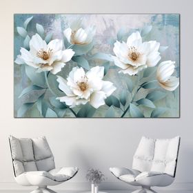 Art Vazodaki Çiçekler 11 Renkli Çiçekler Kanvas Tablo