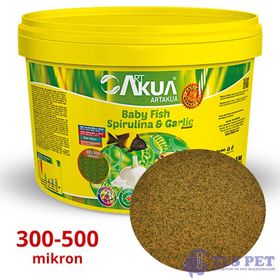 ArtAkua Sarımsaklı Spirulinalı Yavru Özel 3 kg Balık Yemi