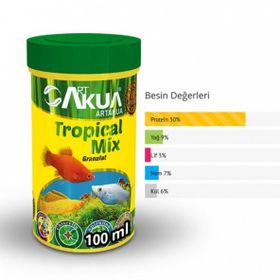 ArtAkua Tropical Mix 500-800 Micron 100 ml Balık Yemi