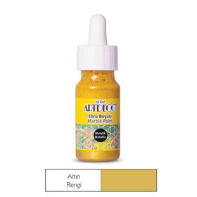 Artdeco 017B 21 Metalik Altın 30 ml Ebru Boyası
