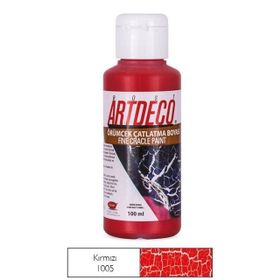 Artdeco 1005 100 ml Kırmızı Örümcek Çatlatma Boyası