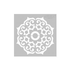 Artdeco 111 Geometrik Göbek Desen 30x30 cm Stencil Boyama Şablonu
