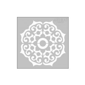 Artdeco 111 Geometrik Göbek Desen 30x30 cm Stencil Boyama Şablonu