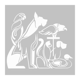 Artdeco 112 Hayvanlar Alemi-1 30x30 cm Stencil Boyama Şablonu