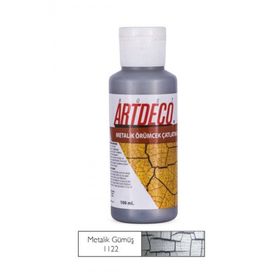 Artdeco 1122 100 ml Mat Gümüş Örümcek Çatlatma Boyası