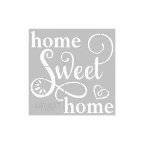 Artdeco 113 Home Sweet Home 30x30 cm Stencil Boyama Şablonu