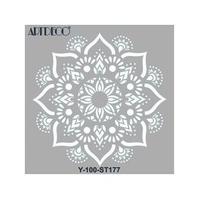 Artdeco 117 Kalpli Desen 30x30 cm Stencil Boyama Şablonu