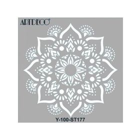 Artdeco 117 Kalpli Desen 30x30 cm Stencil Boyama Şablonu