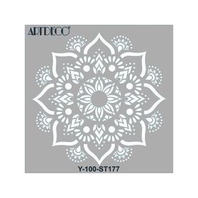 Artdeco 117 Kalpli Desen 30x30 cm Stencil Boyama Şablonu