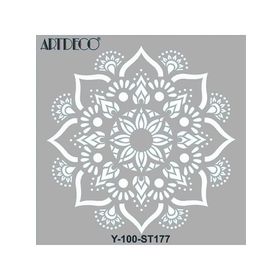 Artdeco 117 Kalpli Desen 30x30 cm Stencil Boyama Şablonu