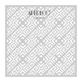Artdeco 121 Kilimli Desen 30x30 cm Stencil Boyama Şablonu