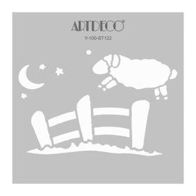 Artdeco 122 Kuzu 30x30 cm Stencil Boyama Şablonu