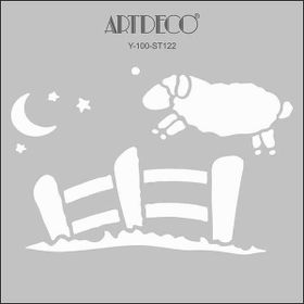 Artdeco 122 Kuzu 30x30 cm Stencil Boyama Şablonu
