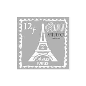Artdeco 128 Paris Posta Pulu 30x30 cm Stencil Boyama Şablonu