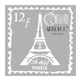 Artdeco 128 Paris Posta Pulu 30x30 cm Stencil Boyama Şablonu