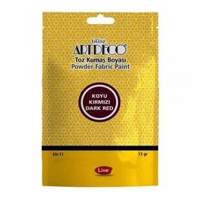 Artdeco 13 gr Koyu Kırmızı 1107 Toz Kumaş Boyası