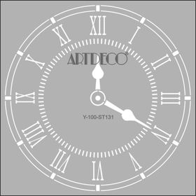 Artdeco 131 Saat Stencil 30x30 cm Boyama Şablonu