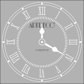 Artdeco 131 Saat Stencil 30x30 cm Boyama Şablonu