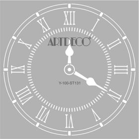 Artdeco 131 Saat Stencil 30x30 cm Boyama Şablonu