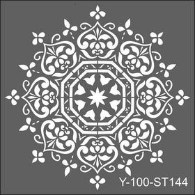 Artdeco 144 Damask 30x30 cm Stencil Şablon